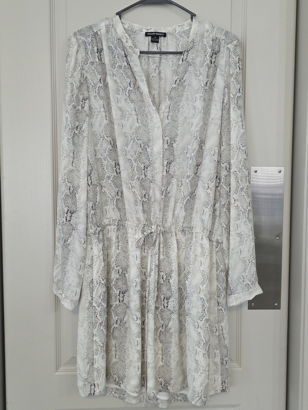 Hilary Radley Snake-Print Blouse in Neutral Tones